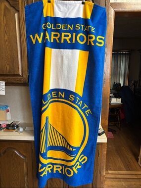 Northwest Golden State Warriors Blue and Yellow Beach Towel 30x58